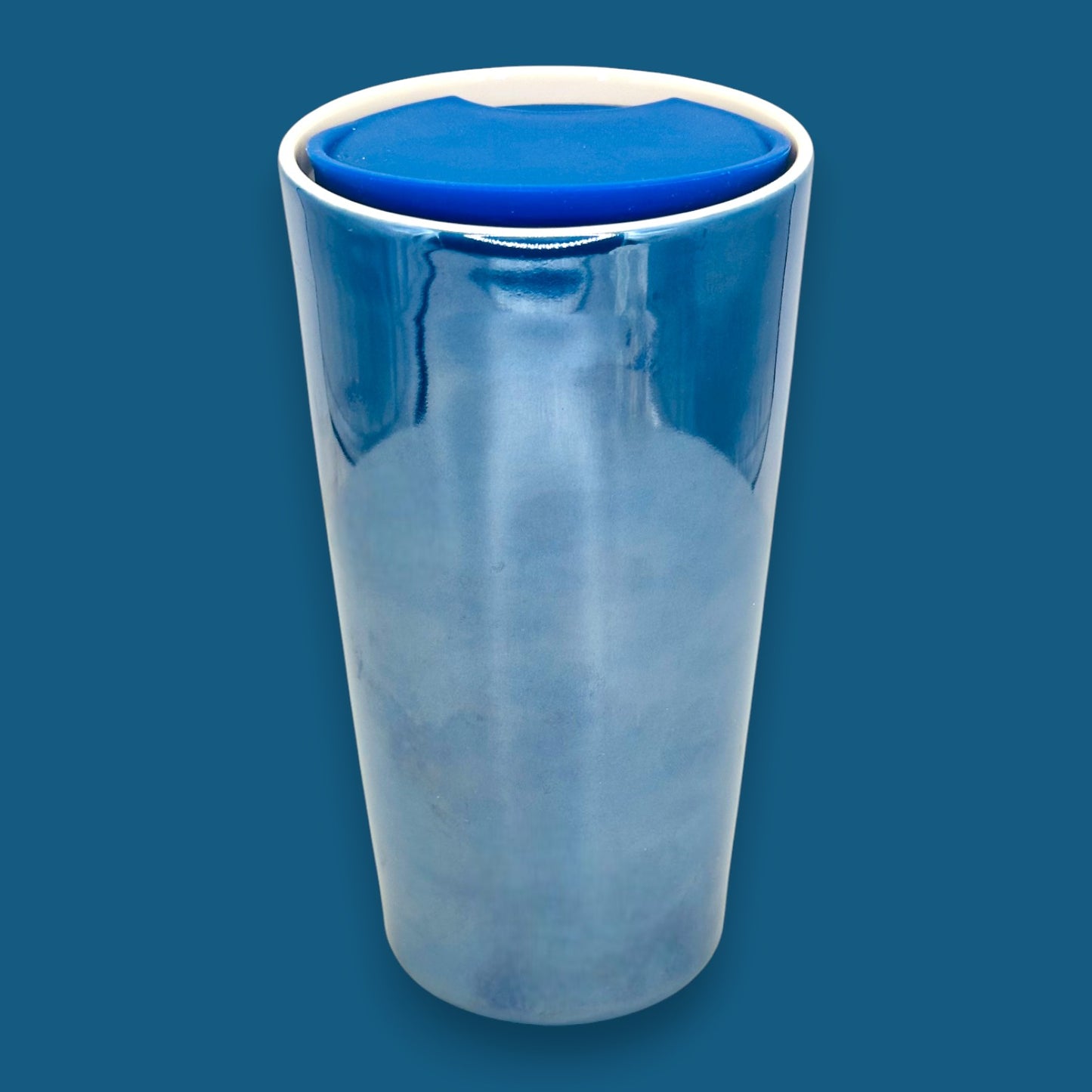 Starbucks Blue Metallic Winter Travel Mug Tumbler 12oz Replacement Mug