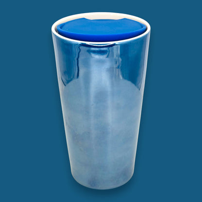 Starbucks Blue Metallic Winter Travel Mug Tumbler 12oz Replacement Mug
