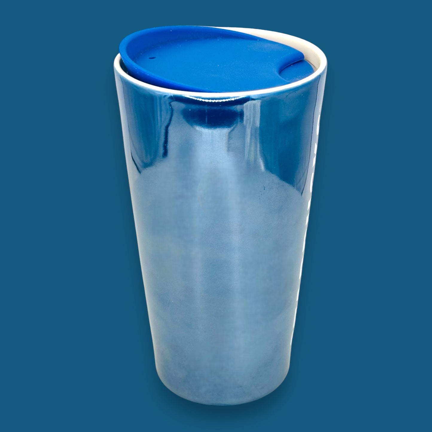 Starbucks Blue Metallic Winter Travel Mug Tumbler 12oz Replacement Mug