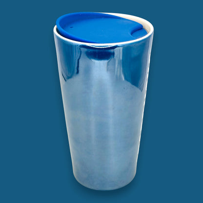 Starbucks Blue Metallic Winter Travel Mug Tumbler 12oz Replacement Mug