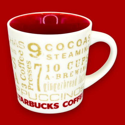 Starbucks Holiday Lyrics Mug 2008 – Seasonal Ceramic Replacement Mug Vintage