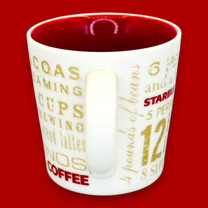 Starbucks Holiday Lyrics Mug 2008 – Seasonal Ceramic Replacement Mug Vintage