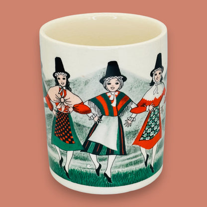 Vintage Folk Dancer Ceramic Mug Replacement Mug