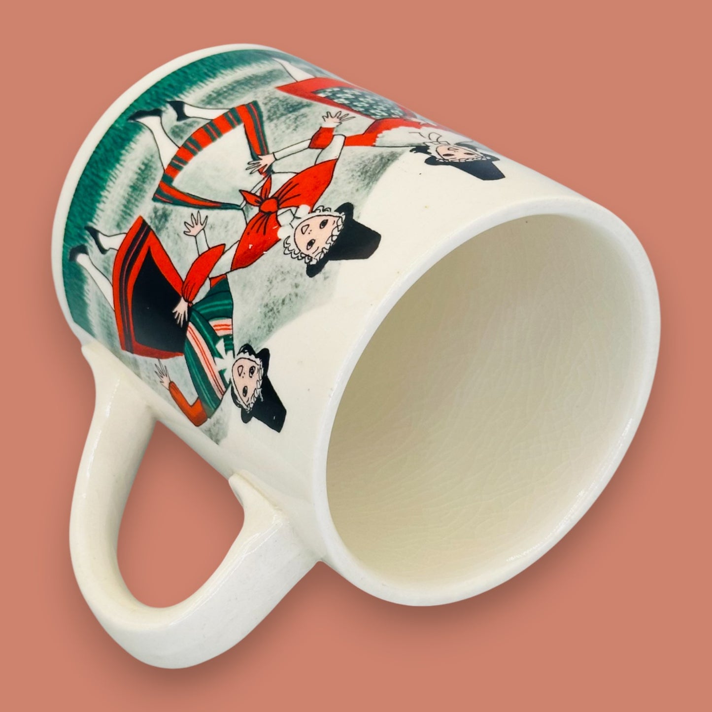 Vintage Folk Dancer Ceramic Mug Replacement Mug
