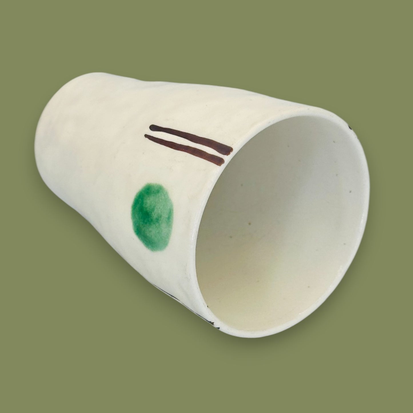 Handmade "Starbucks" Minimalist Ceramic Art Mug Tumbler Style Replacement Mug