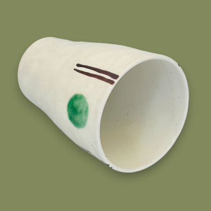 Handmade "Starbucks" Minimalist Ceramic Art Mug Tumbler Style Replacement Mug