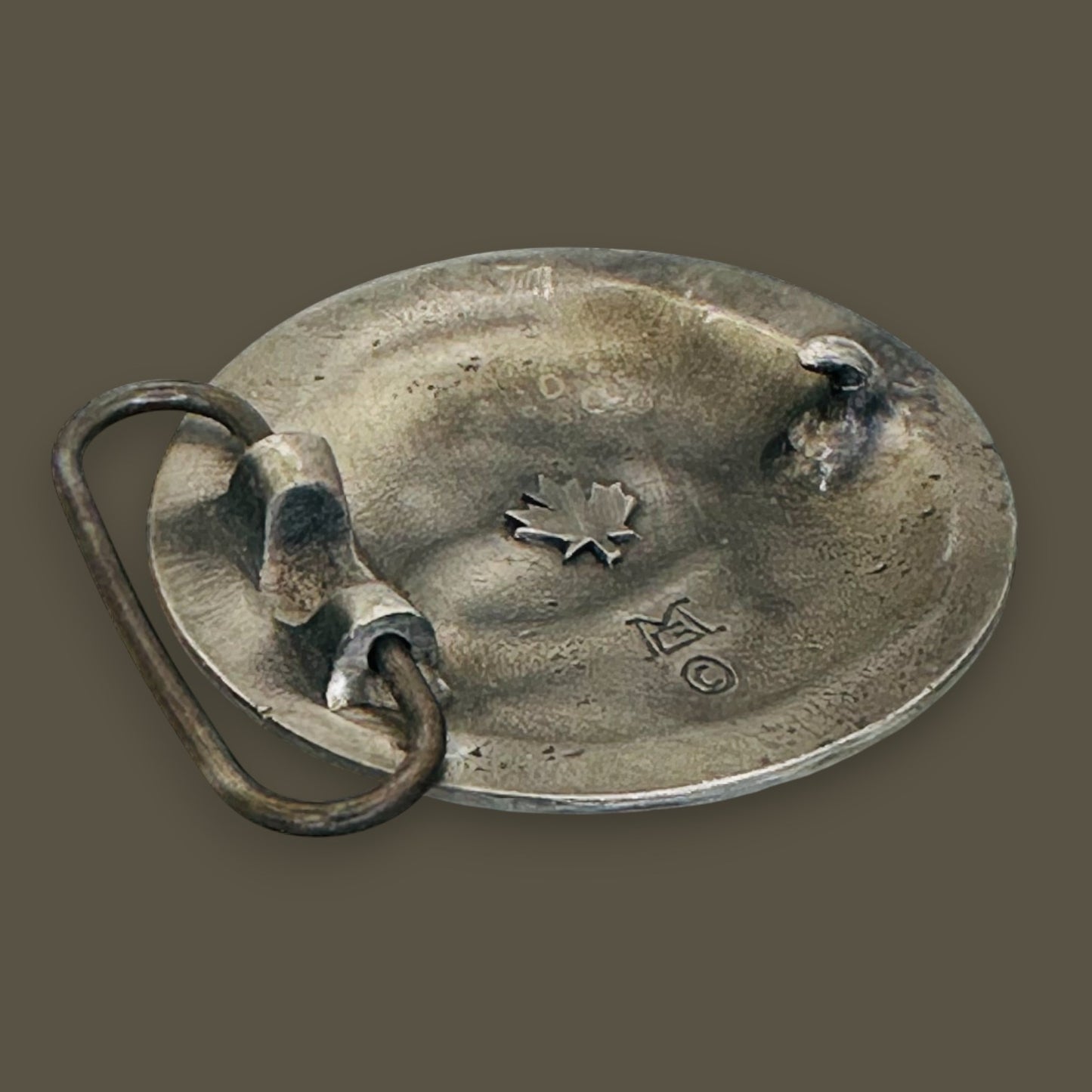 Vintage Pewter Haida Killer Whale Belt Buckle