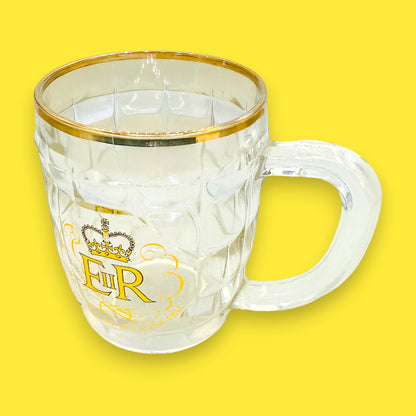 Queen Elizabeth II Coronation Glass Mug - Vintage Royal