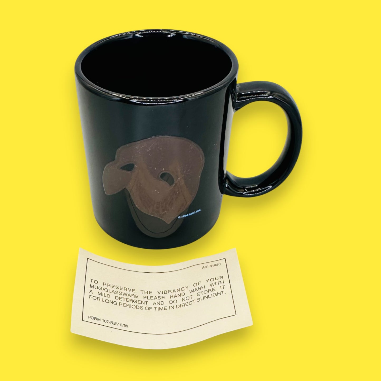 Phantom of the Opera Colour Changing Mask Mug - Vintage Broadway - NEW