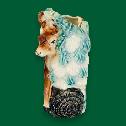 Vintage 1950/60’s Woodland Deer Scene Ceramic Vase by Shafford England