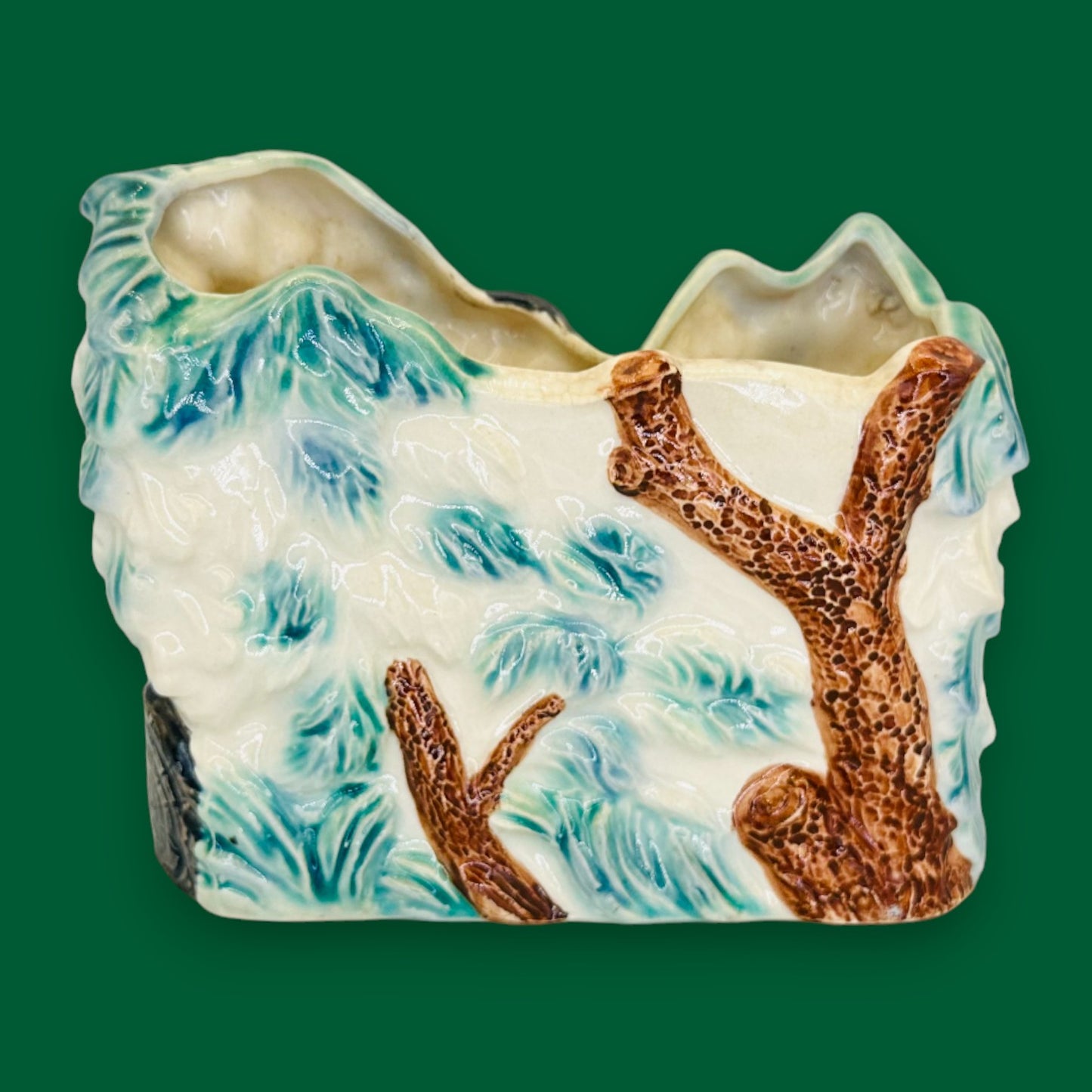 Vintage 1950/60’s Woodland Deer Scene Ceramic Vase by Shafford England