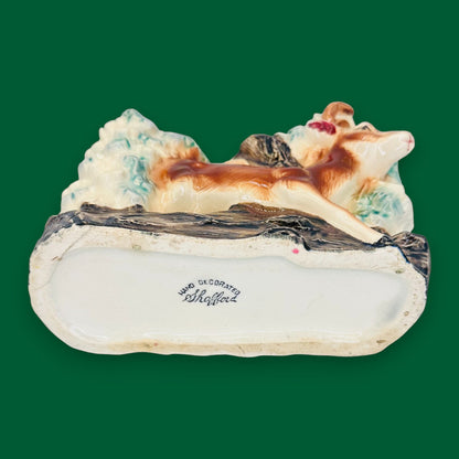 Vintage 1950/60’s Woodland Deer Scene Ceramic Vase by Shafford England