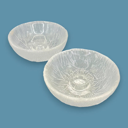 Hadeland Furu Pressed Glass Candle Holders Pair by Severin Brorby