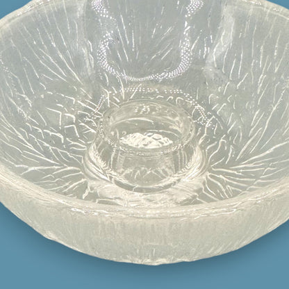 Hadeland Furu Pressed Glass Candle Holders Pair by Severin Brorby