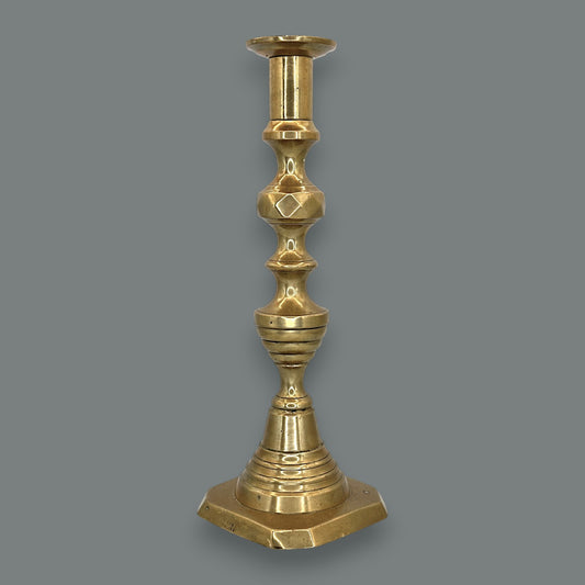 Vintage Solid Brass Beehive Candlestick Holder Made in England