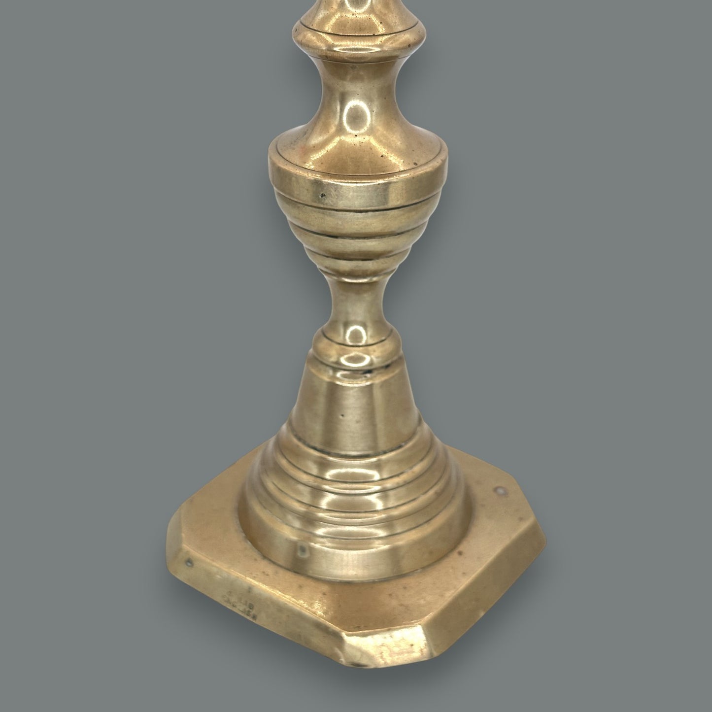 Vintage Solid Brass Beehive Candlestick Holder Made in England