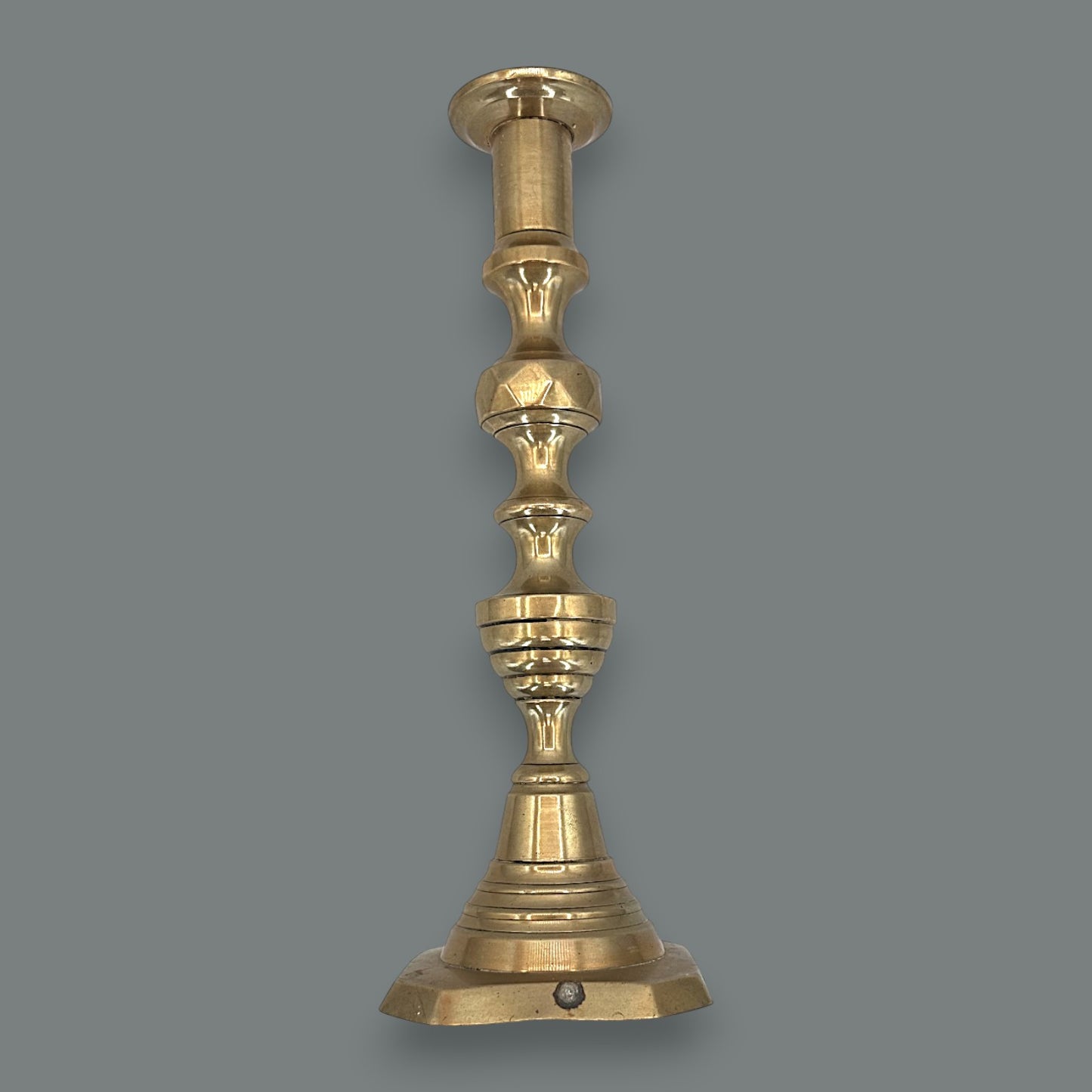 Vintage Solid Brass Beehive Candlestick Holder Made in England