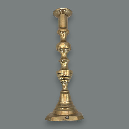Vintage Solid Brass Beehive Candlestick Holder Made in England
