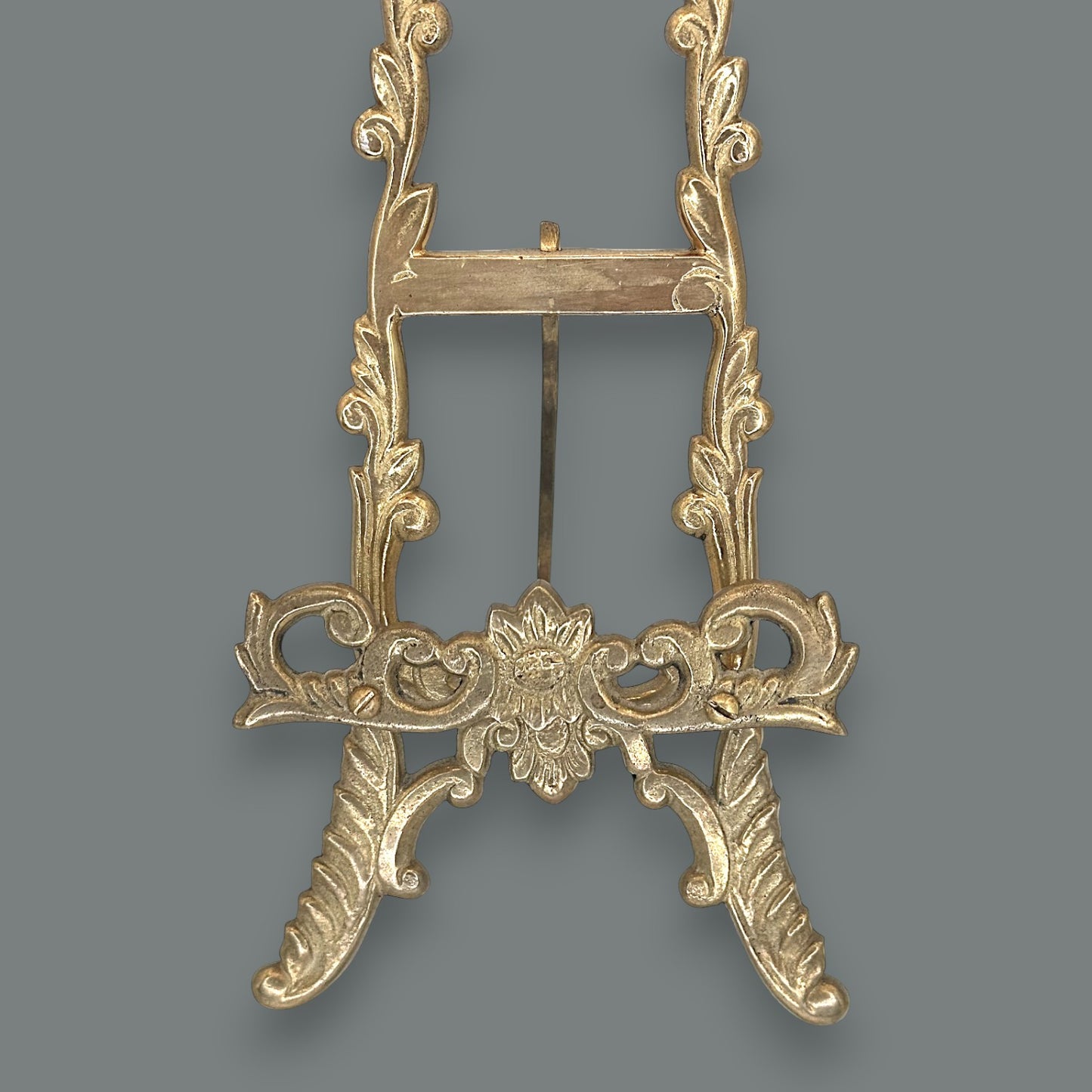 Vintage Brass Ornate Tabletop Picture Holder