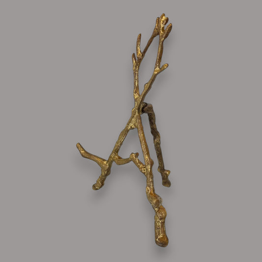 Vintage Brass Branch Tabletop Picture Holder