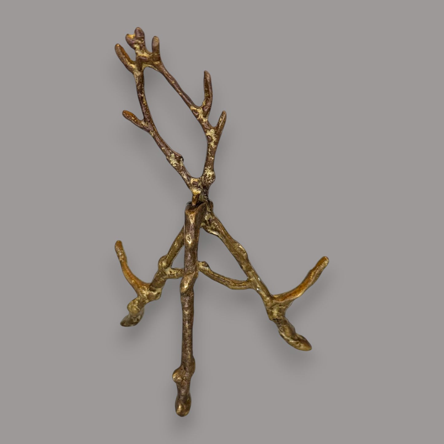 Vintage Brass Branch Tabletop Picture Holder