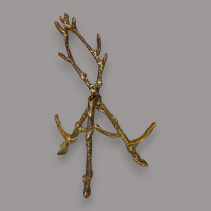 Vintage Brass Branch Tabletop Picture Holder