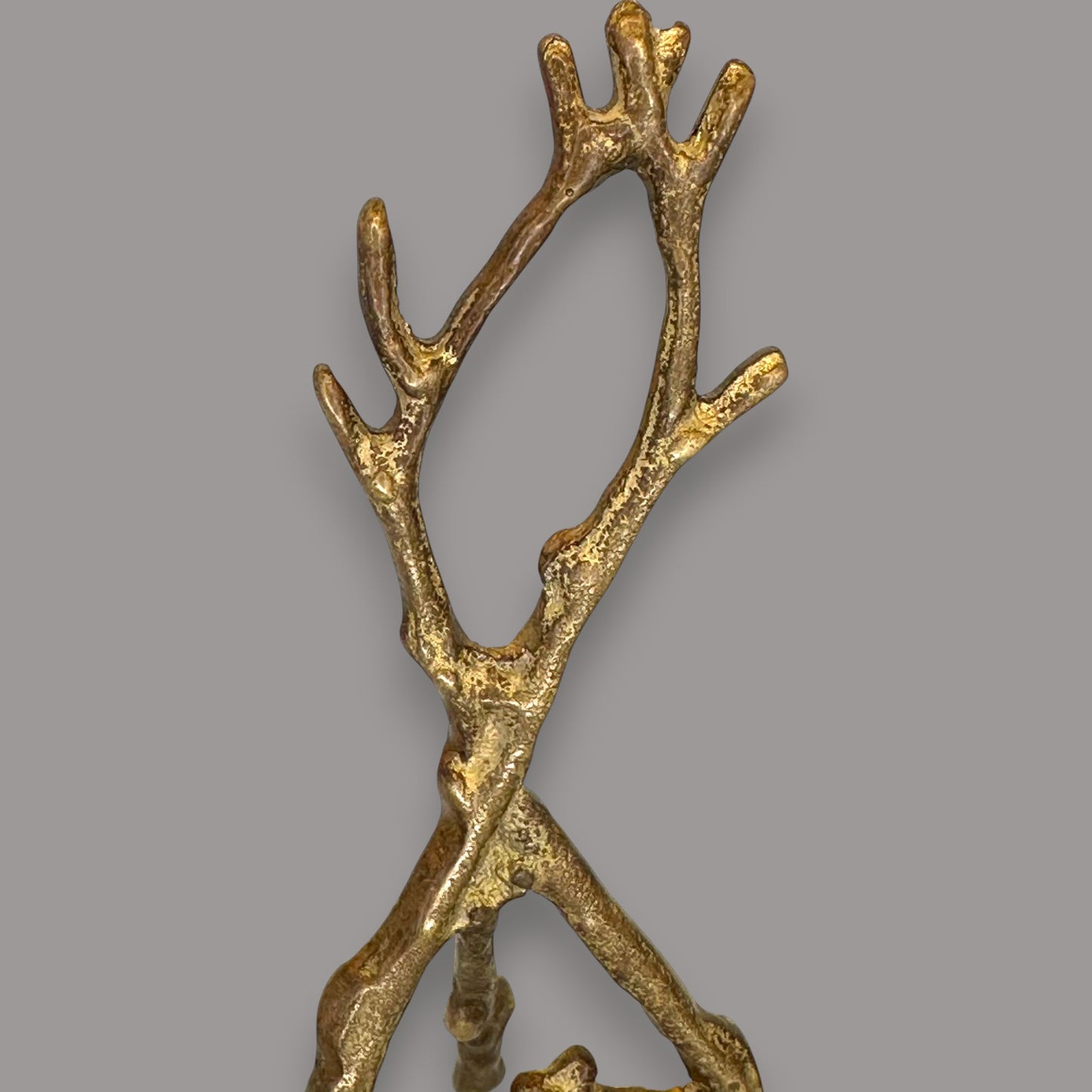 Vintage Brass Branch Tabletop Picture Holder