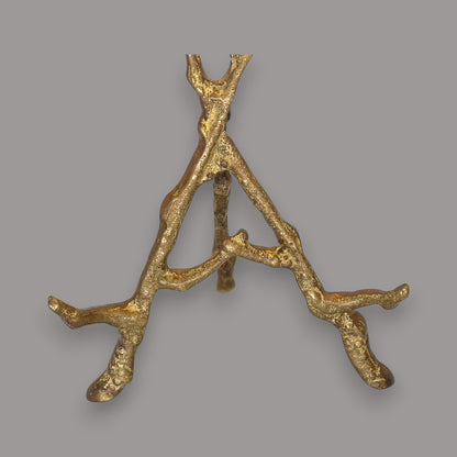 Vintage Brass Branch Tabletop Picture Holder