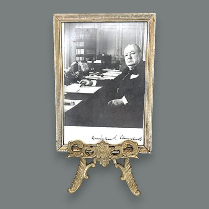 Vintage Brass Ornate Tabletop Picture Holder