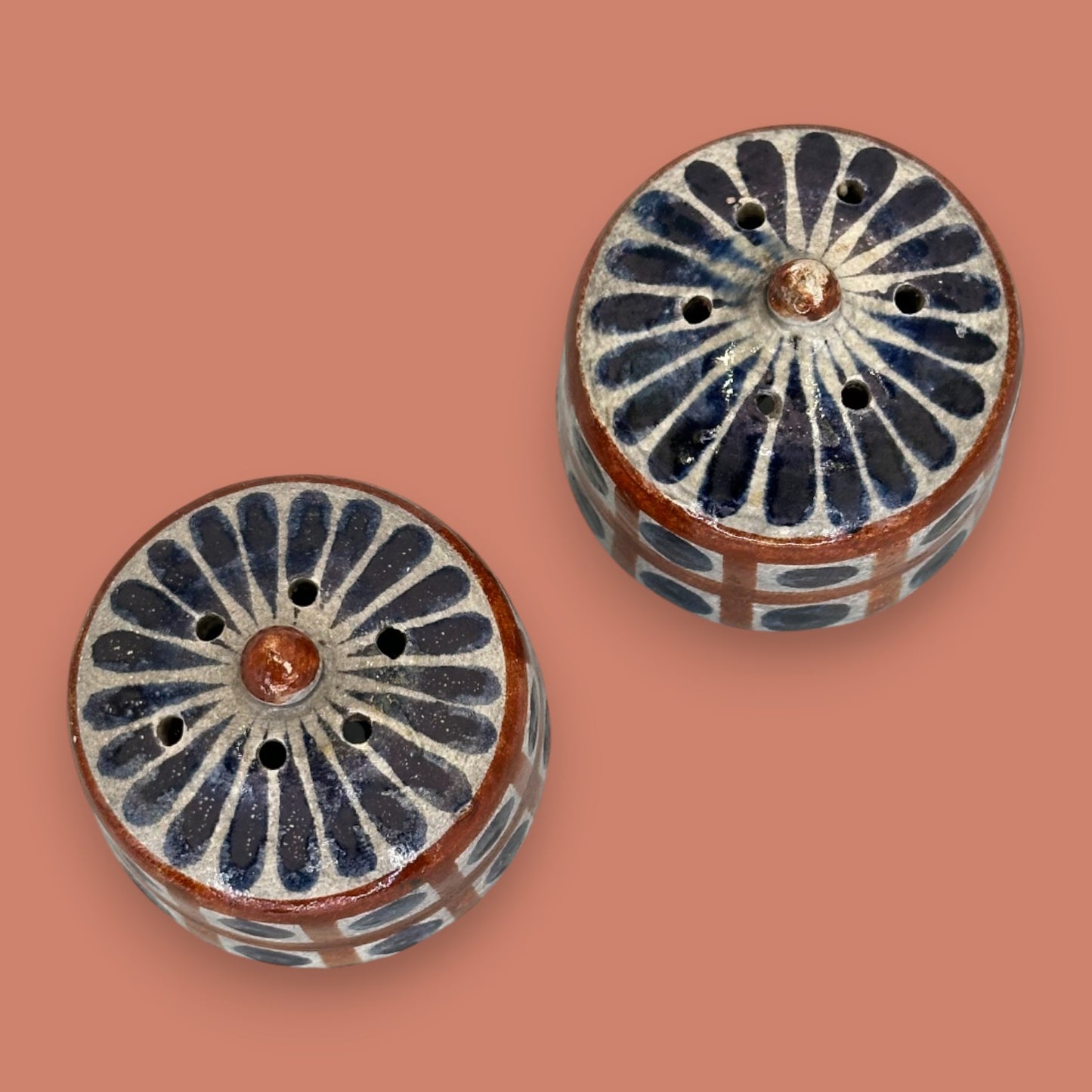 Handmade Mexican Pottery Salt and Pepper Shakers