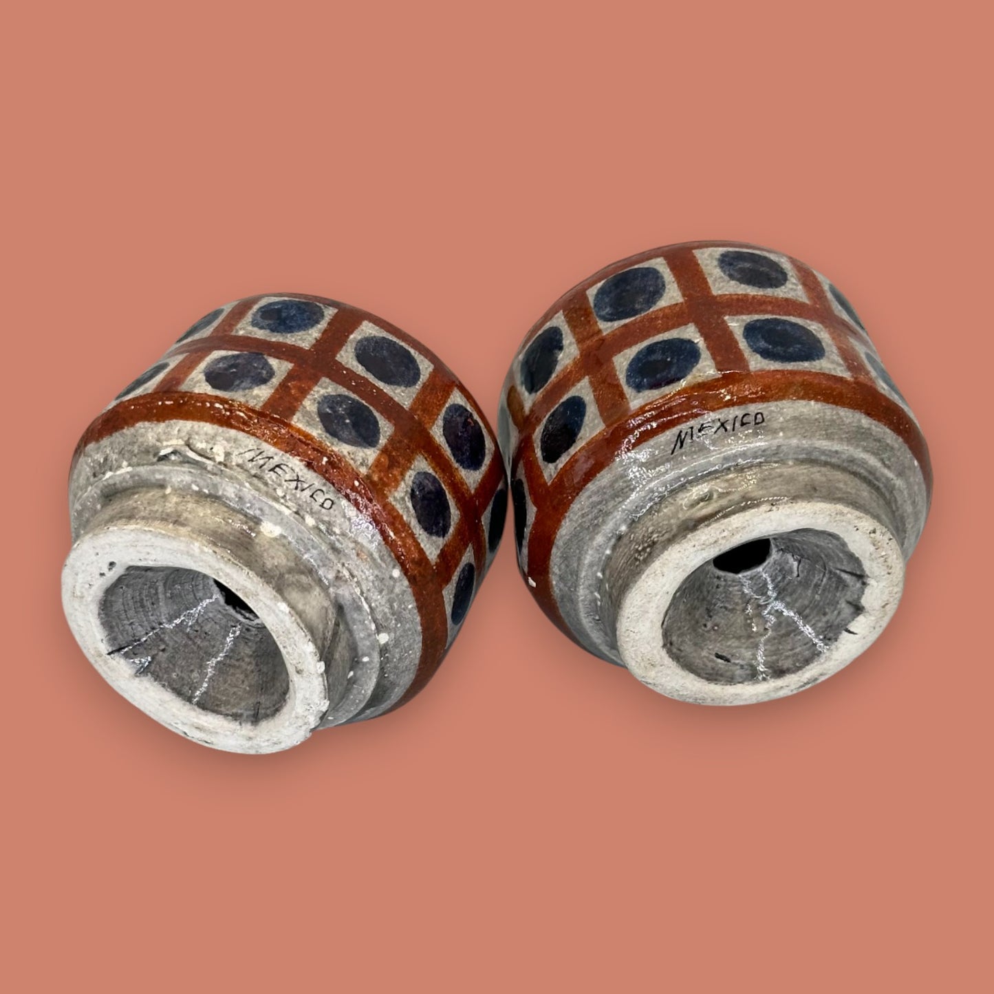 Handmade Mexican Pottery Salt and Pepper Shakers