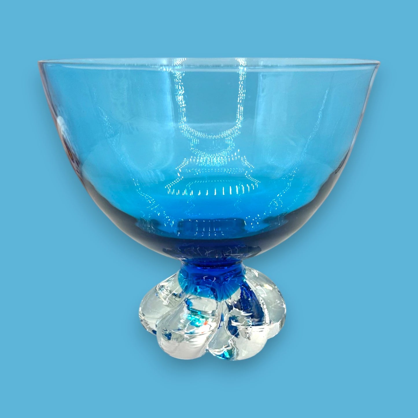 Cobalt Blue Art Glass Dessert Bowl - Aseda C20 - By Bo Borgstrom - 1960's MCM