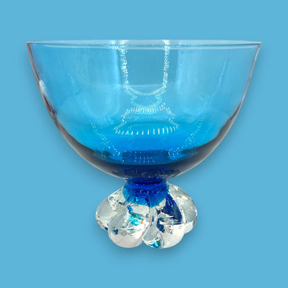 Cobalt Blue Art Glass Dessert Bowl - Aseda C20 - By Bo Borgstrom - 1960's MCM