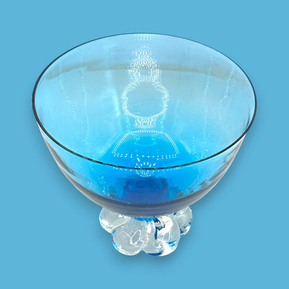 Cobalt Blue Art Glass Dessert Bowl - Aseda C20 - By Bo Borgstrom - 1960's MCM
