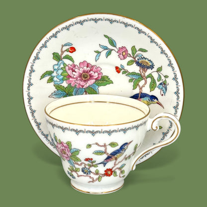 Aynsley Pembroke Teacup and Saucer, Vintage Bone China, England 🐦