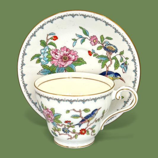 Aynsley Pembroke Teacup and Saucer, Vintage Bone China, England 🐦