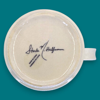 Anthropologie Floral Monogram Mug with Initial T by Starla M.