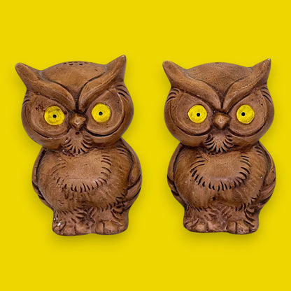 Watson's Groovy Owl Salt and Pepper Shakers, Vintage 1970s Ceramic 🦉
