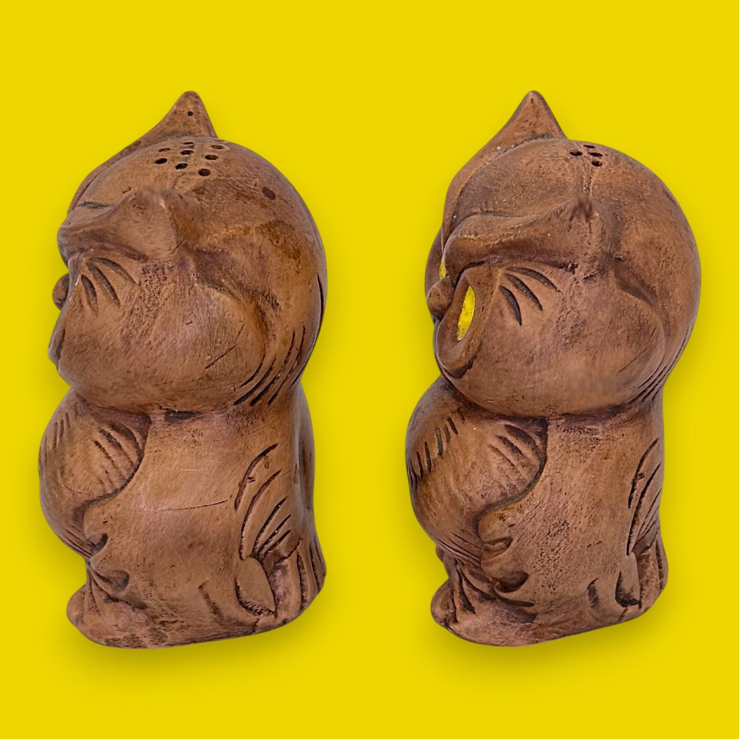 Watson's Groovy Owl Salt and Pepper Shakers, Vintage 1970s Ceramic 🦉