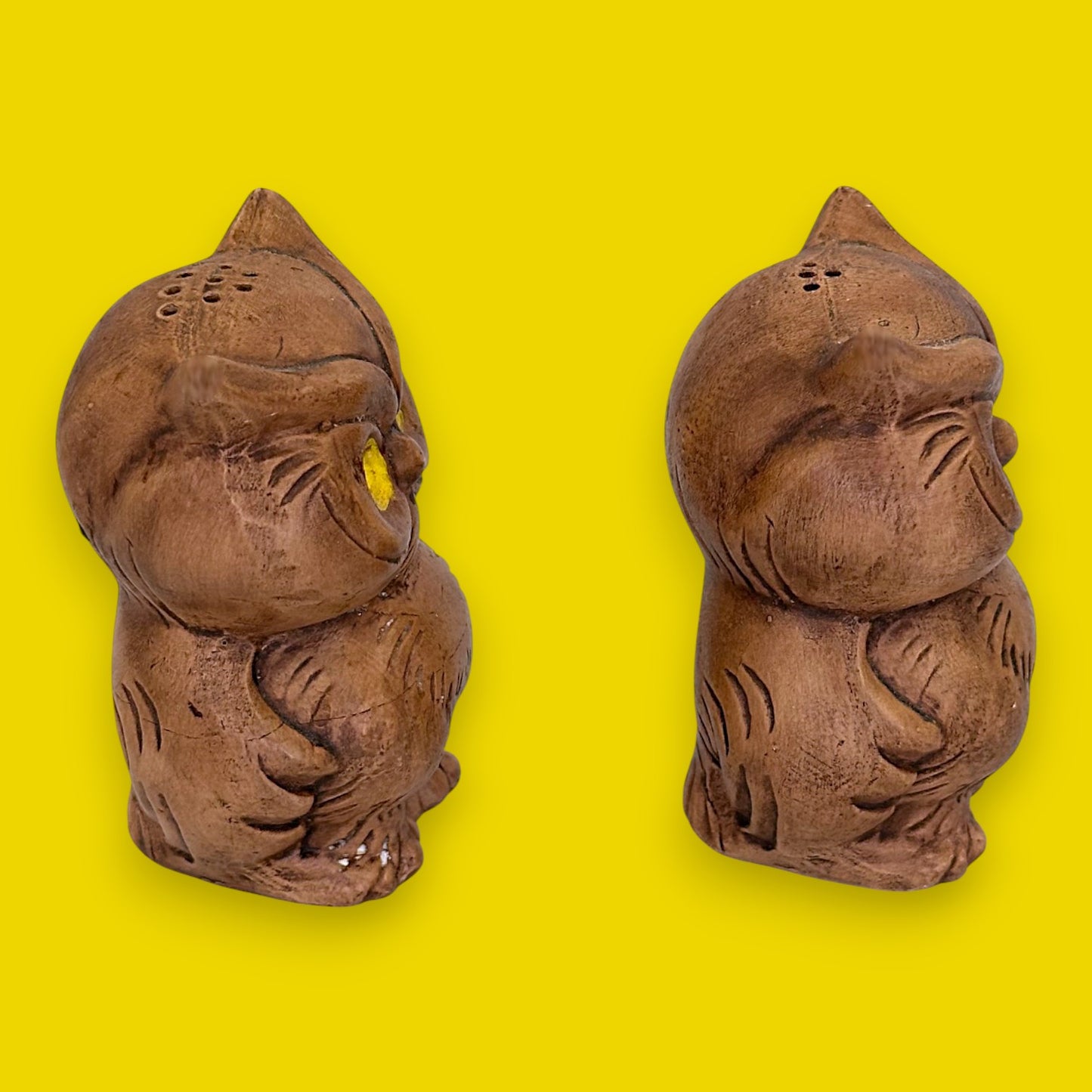 Watson's Groovy Owl Salt and Pepper Shakers, Vintage 1970s Ceramic 🦉
