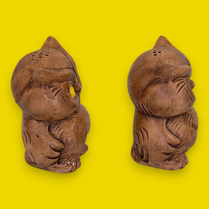 Watson's Groovy Owl Salt and Pepper Shakers, Vintage 1970s Ceramic 🦉