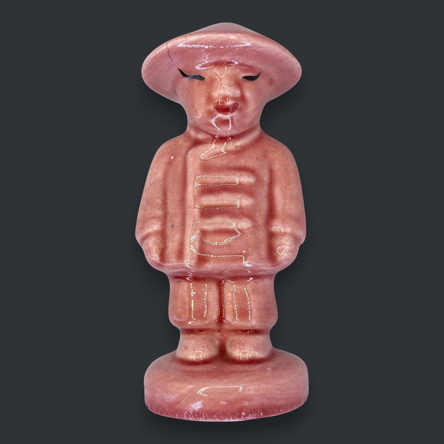 Vintage Mid-Century Asian Couple Salt & Pepper Shakers - Chinoiserie Pink Figural