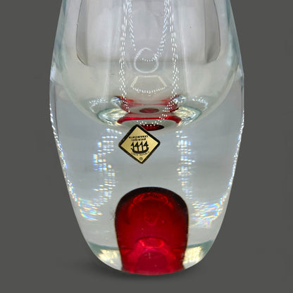 Chribska Mid Century Art Glass Vase 17 Inch Hand Blown Decor