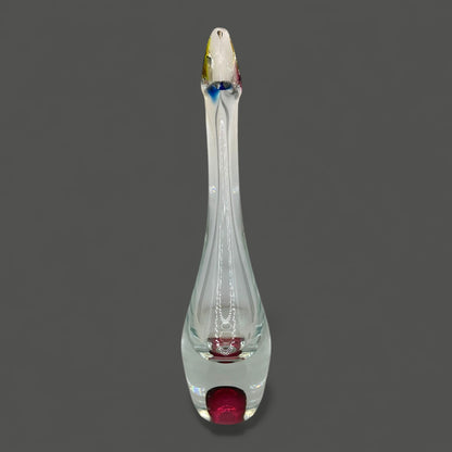 Chribska Mid Century Art Glass Vase 17 Inch Hand Blown Decor