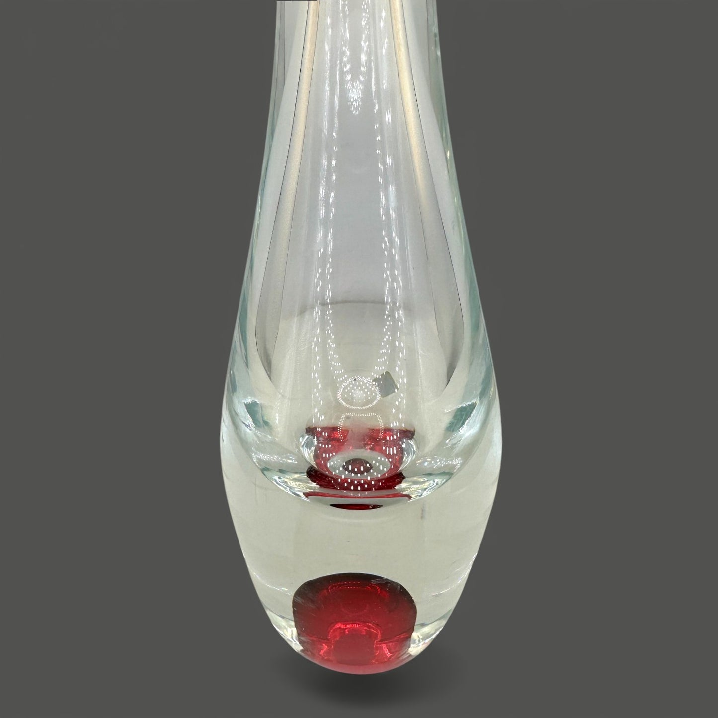 Chribska Mid Century Art Glass Vase 17 Inch Hand Blown Decor