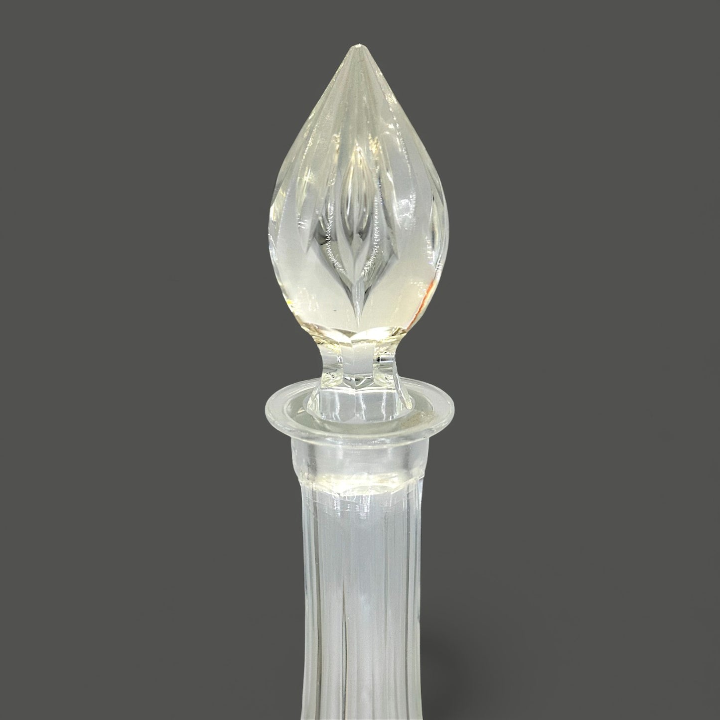 Vintage Crystal Whiskey Decanter – Mid-Century Round Barware