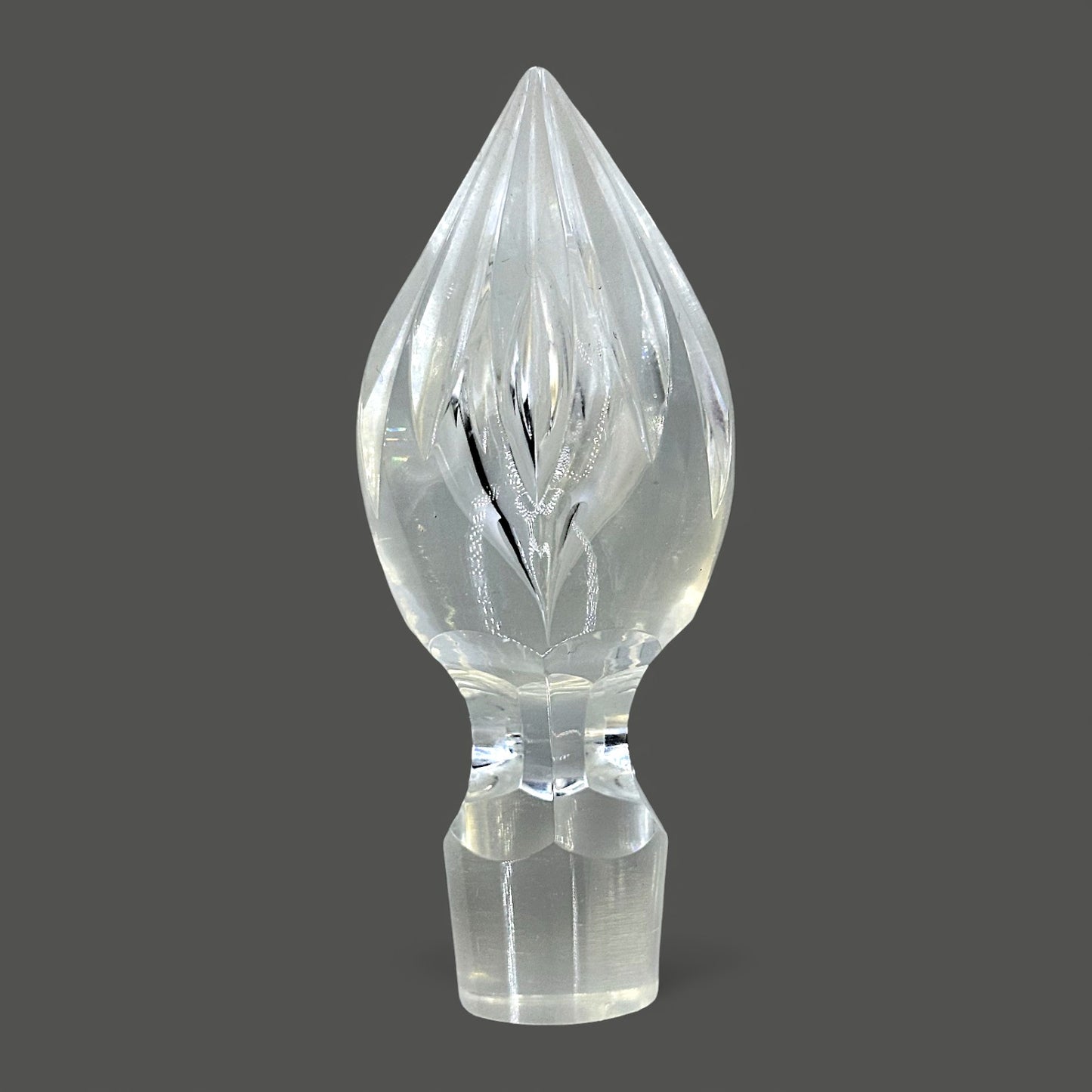 Vintage Crystal Whiskey Decanter – Mid-Century Round Barware