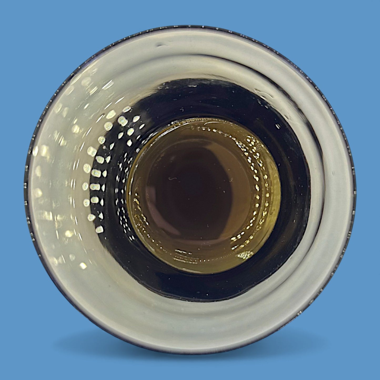 Vintage Amber Green Art Deco Apothecary Jar Handblown Glass