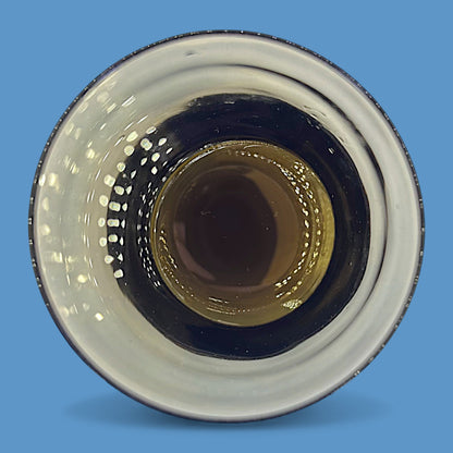 Vintage Amber Green Art Deco Apothecary Jar Handblown Glass