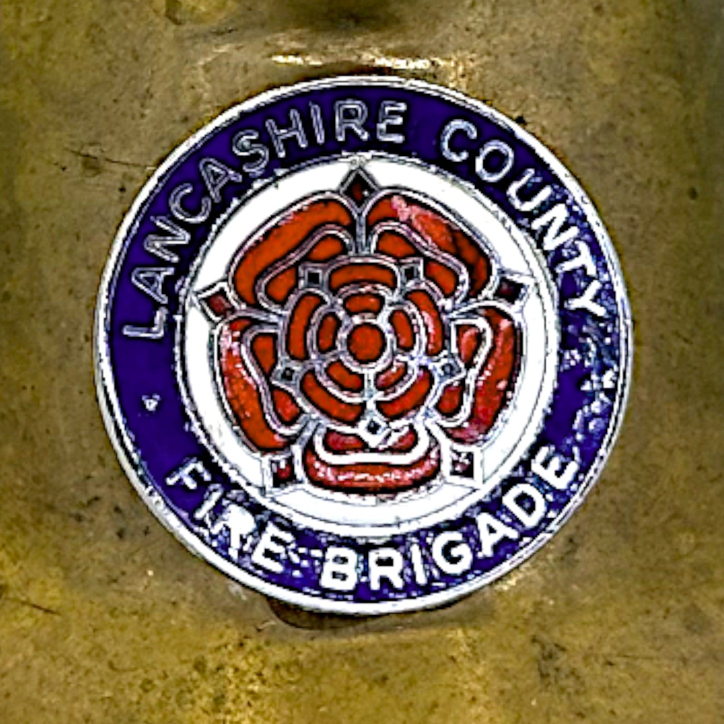 Lancashire County Brass Fireman Helmet Paperweight